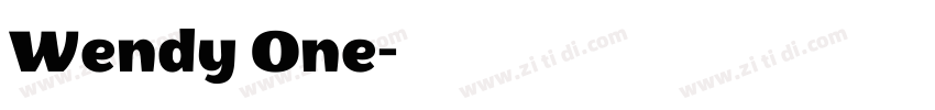 Wendy One字体转换